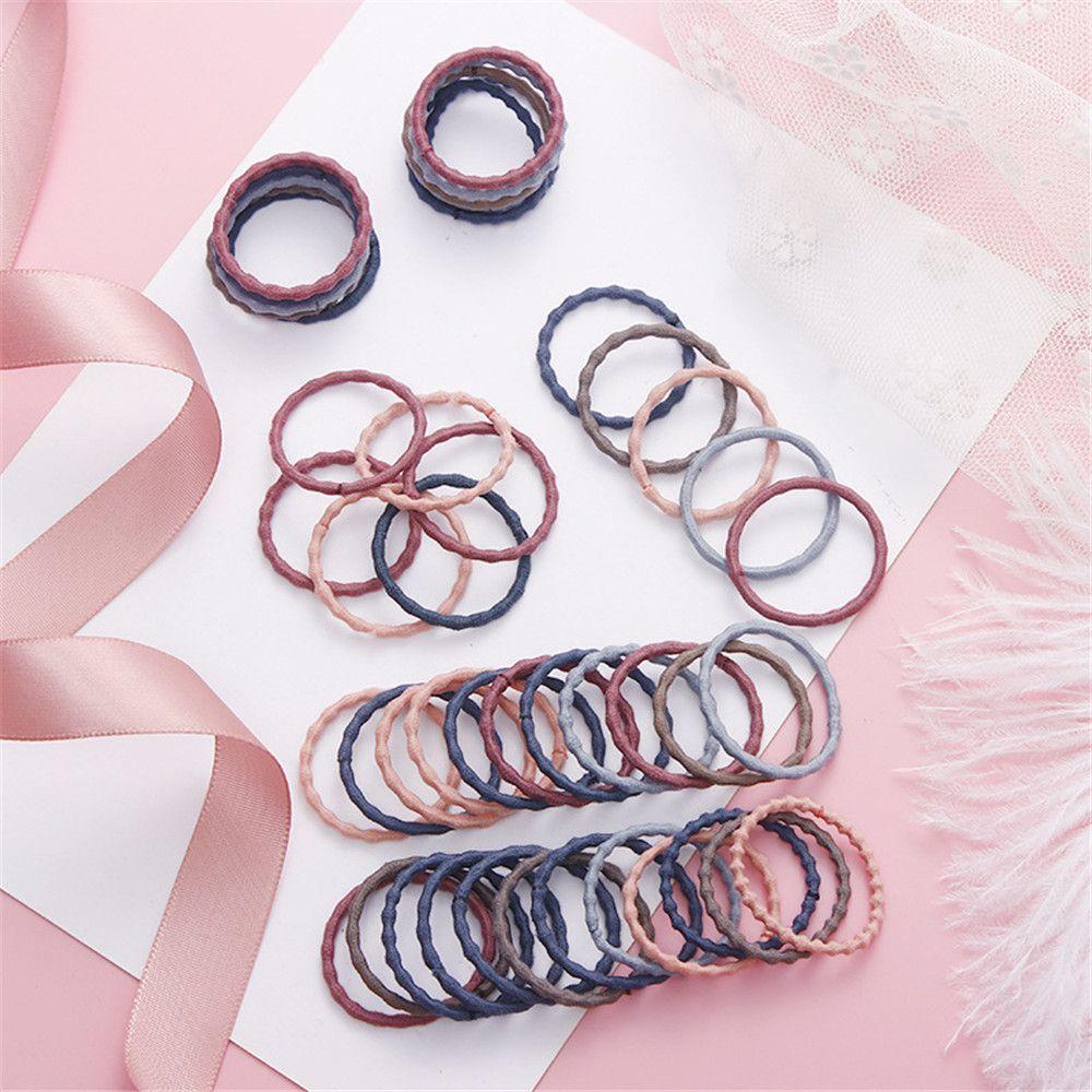 CLEVER Set 50 Dây Buộc Tóc Nhiều Màu Cho Bé Gái
