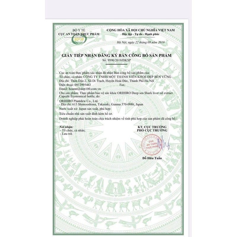 Viên uống Sụn vi cá mập Orihiro 360 viên Nhật Bản