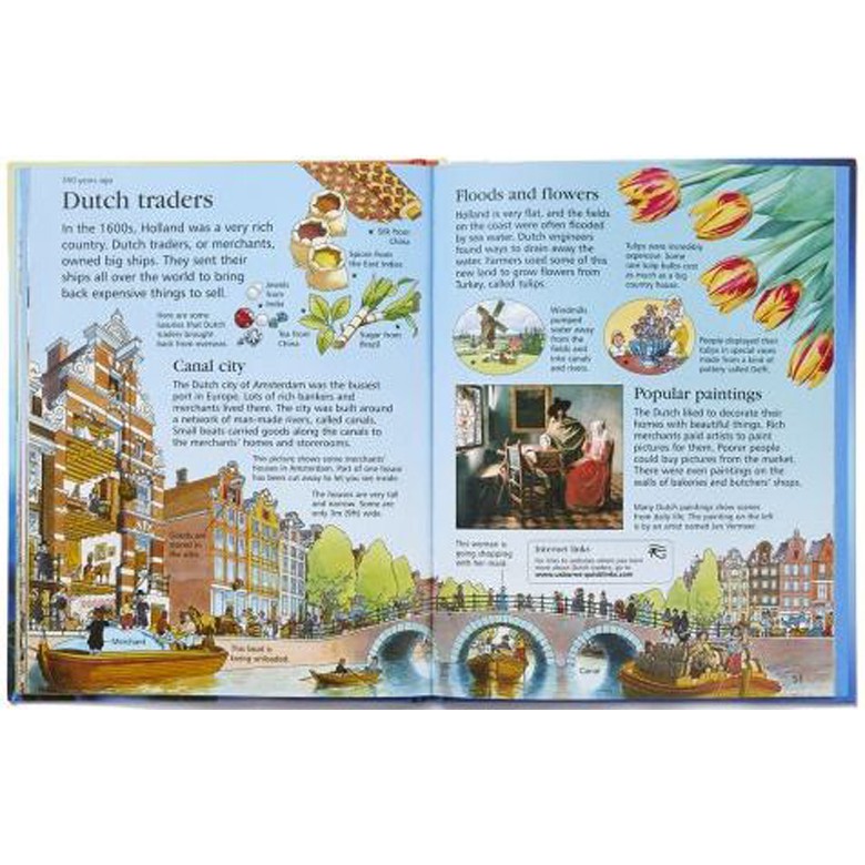 Sách Usborne - Bách khoa toàn thư cho bé 6-8 tuổi First Encyclopedia of History