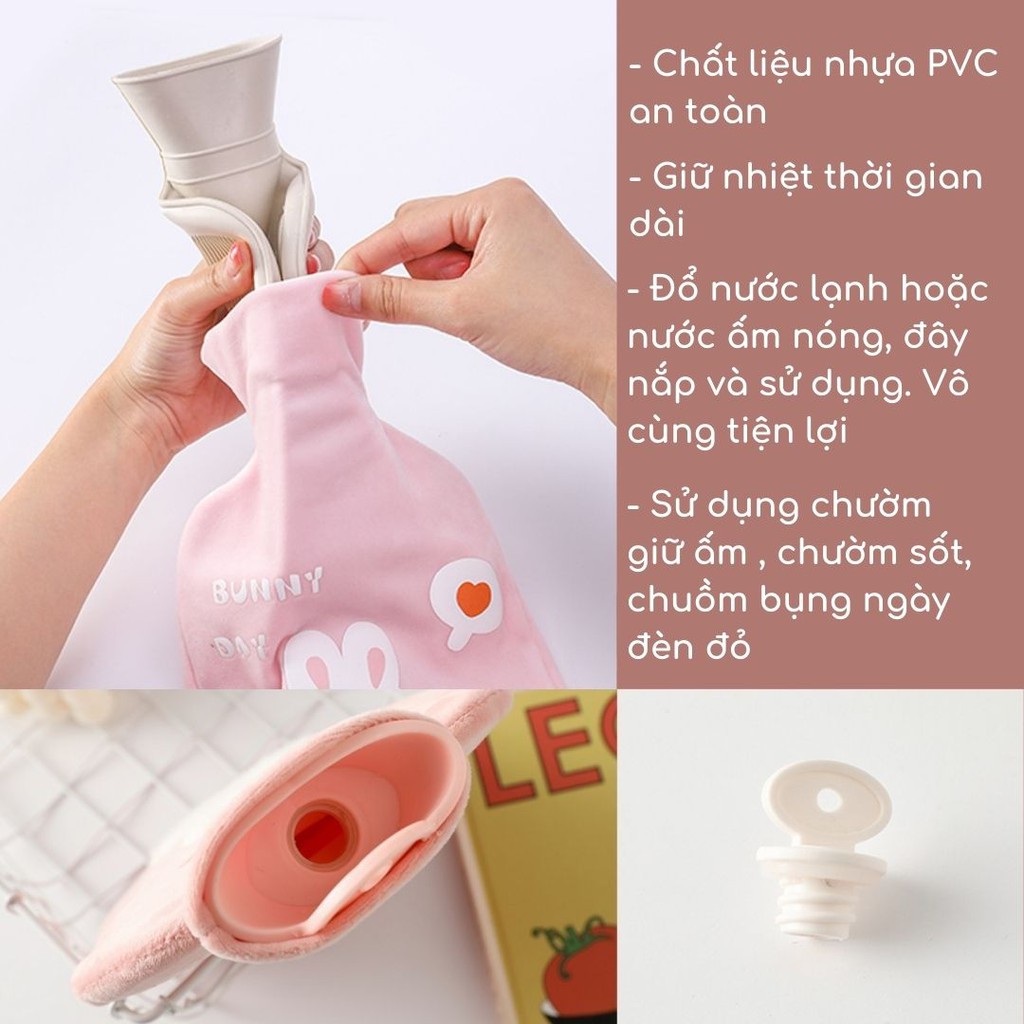 Túi chườm nóng lạnh giảm đau bụng kinh  túi chườm giữ ấm hạ sốt - TB.Store tuichuom
