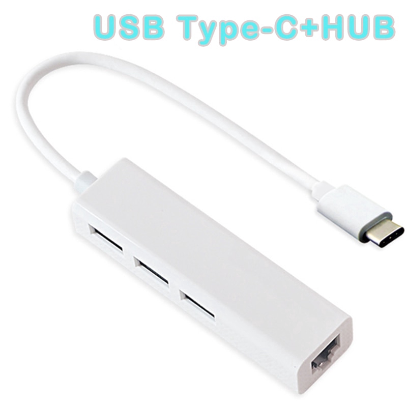 Thiết bị chuyển đổi cổng Type C sang cổng mạng LAN RJ45 3 cổng USB 3.0 dành cho Laptop táo