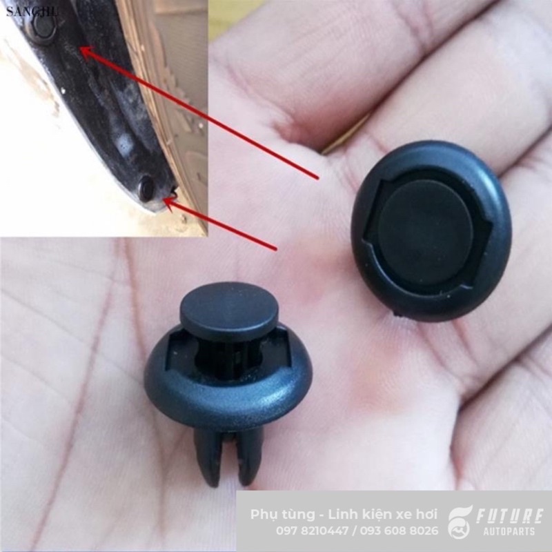 Bộ chốt nhựa, đinh tán nhựa chắn bùn, Long dè xe Mazda 2, 3, CX-5, CX-30, CX-8,... - Future Autoparts