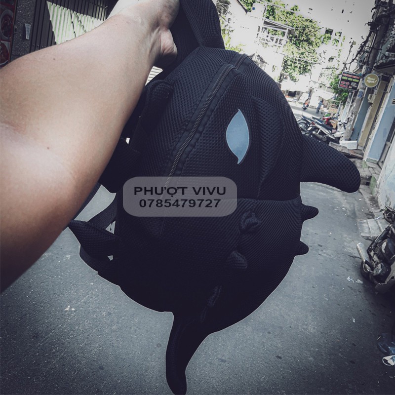 FS50k ❤️ Balo khủng long phản quang lưới cao cấp đi phượt, size to đựng được mũ fullface, mũ 3/4 cao cấp