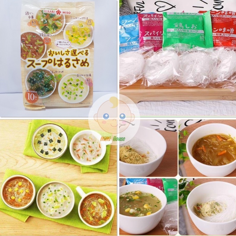 Sản phẩm ăn liền cho bé 12m+: mì Mug, mì Apaman, miến Hikari, hoành thánh