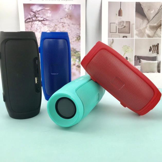 Loa Bluetooth Không Dây Charge 3+  Mini Vỏ Nhôm Âm Thanh Sống Động Hỗ Trợ Khe Cắm Thẻ Nhớ Và USB Có Đài FM