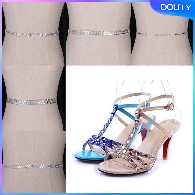 Cuộn Dây Ruy Băng Đính Đá Pha Lê Màu Bạc Dài 1 Yard 6 Hàng 12mm Dùng May Vá DIY