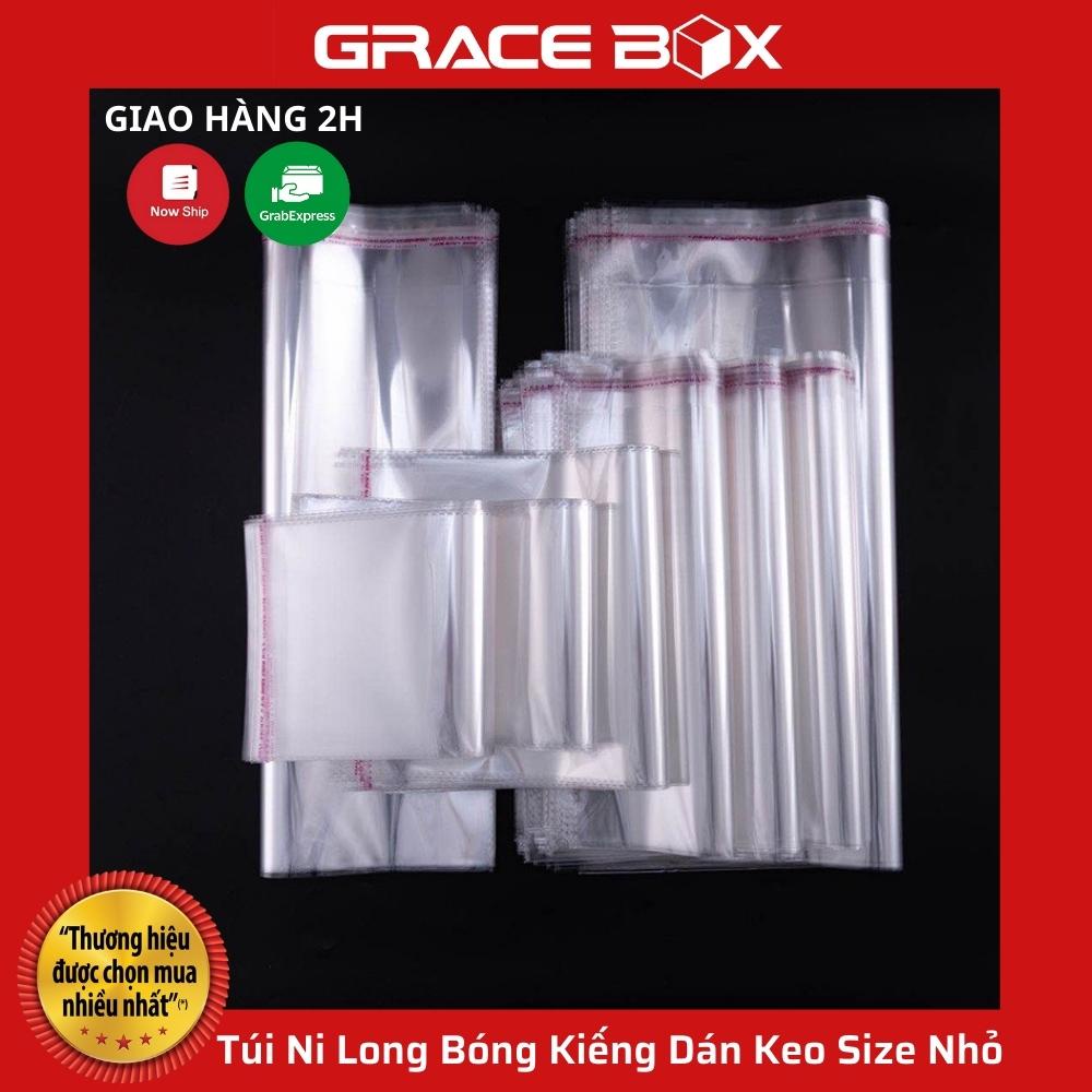 Set 100 Túi NiLong OPP Bóng Kiếng Dán Keo Size Nhỏ Đựng Phụ Kiện, Trang Sức, Bao Lì Xì - Siêu Thị Bao Bì Grace Box