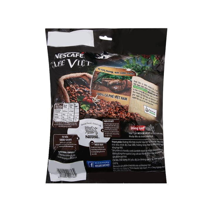 Cà phê đen đá hòa tan Nescafe Cafe Việt bịch 35 gói x 16g | BigBuy360 - bigbuy360.vn