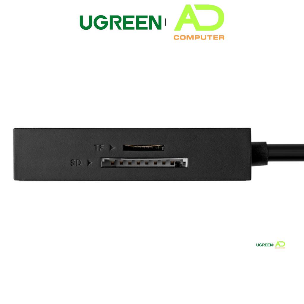 [Mã BMLTA50 giảm đến 50K đơn 99K] Đầu đọc thẻ USB 3.0 hỗ trợ thẻ TF/SD/CF/MS dài 0.5-1.5m UGREEN CR125