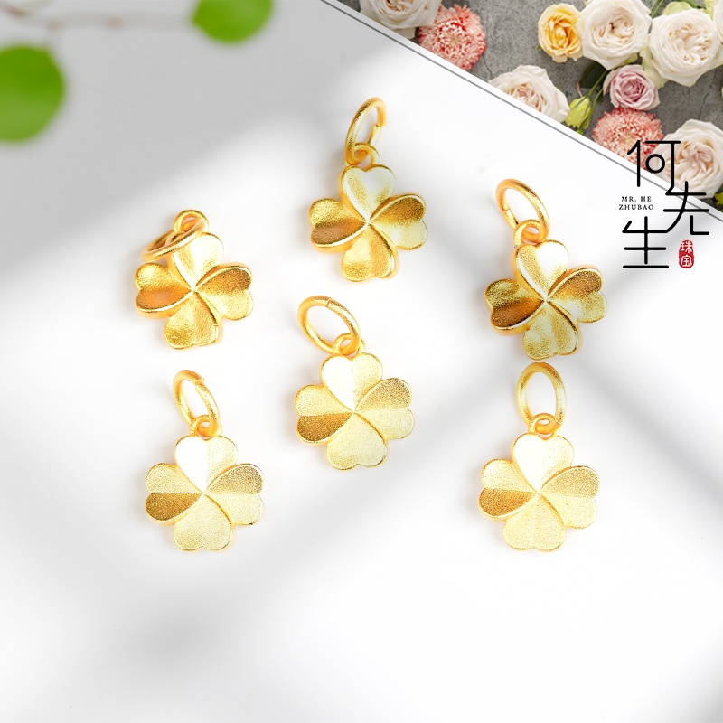 Vòng Tay Dây Bện Mặt Cỏ Bốn Lá Nhỏ Màu Sắc Trơn Handmade DIY Không Gây Dị Ứng Phụ Kiện Trang Sức Cao Cấp Có Thể Bị Dị Ứng