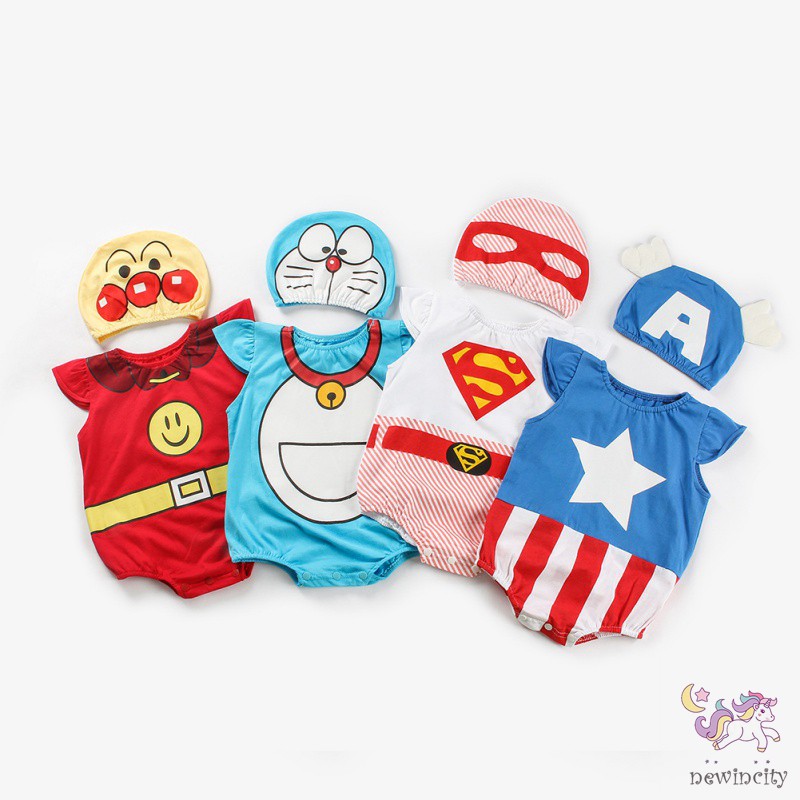 Jumpsuit Sát Nách Hoạ Tiết Hoạt Hình Phong Cách Hàn Quốc Cho Bé