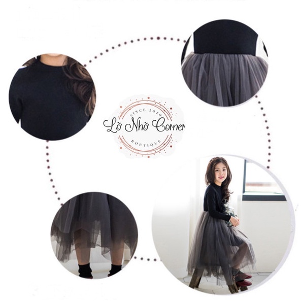 Váy cho bé gái siêu cấp dáng công chúa dễ thương size đại đầm sợi lưới sang trọng 3/4/5/6/7/8/9/10/11-15 tuổi (13-50kg)