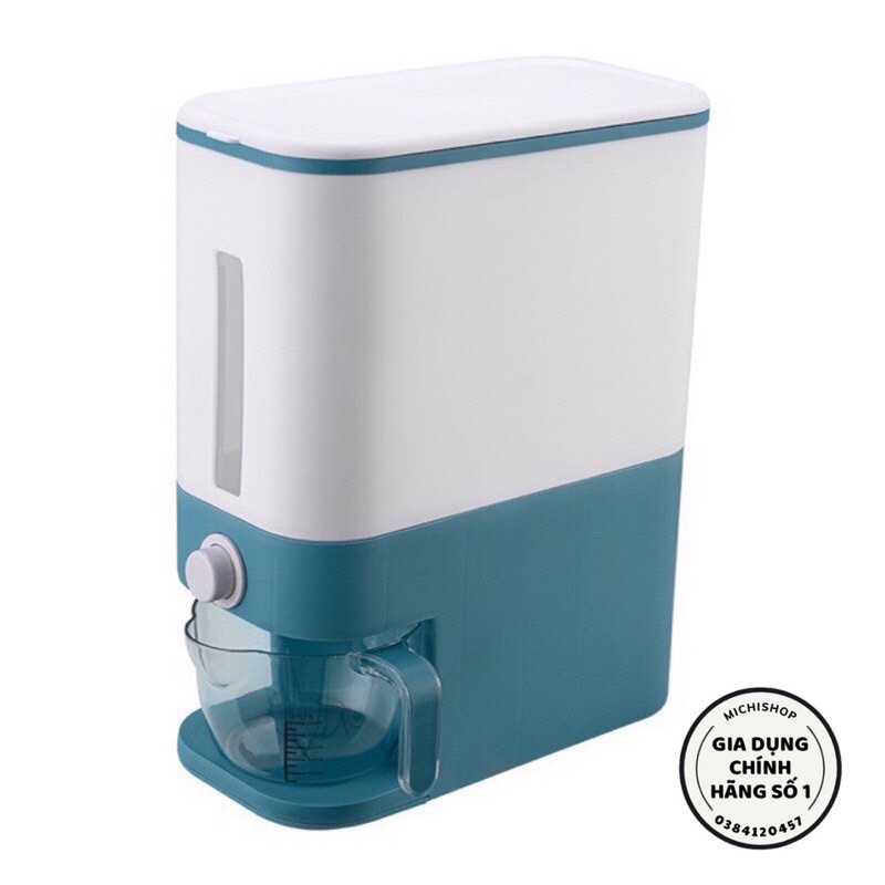 Thùng đựng gạo cao cấp thông minh dung tích 10kg có nút nhả gạo tự động nhựa Việt Nhật cao cấp