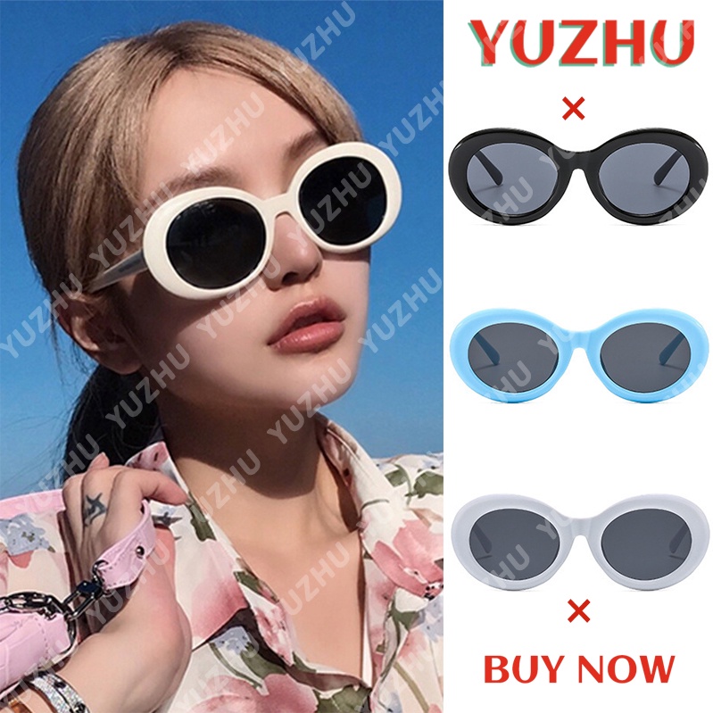 Kính mát gọng oval thời trang hip hop retro cá tính