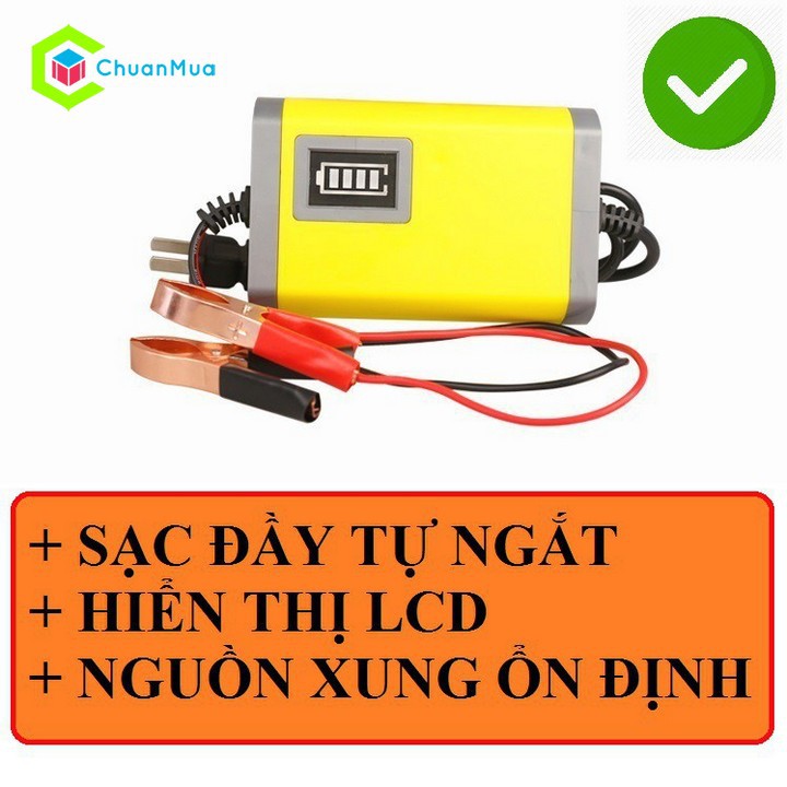 Sạc ắc quy thông minh tự ngắt 12V 2ah - 20ah, Máy sạc ắc quy, Sạc Ắc Quy Xe Máy