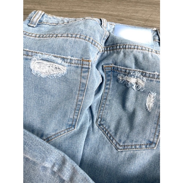[CÓ SẴN - HÀNG XUẤT ] Quần Jeans ống rộng Zara săn gấu