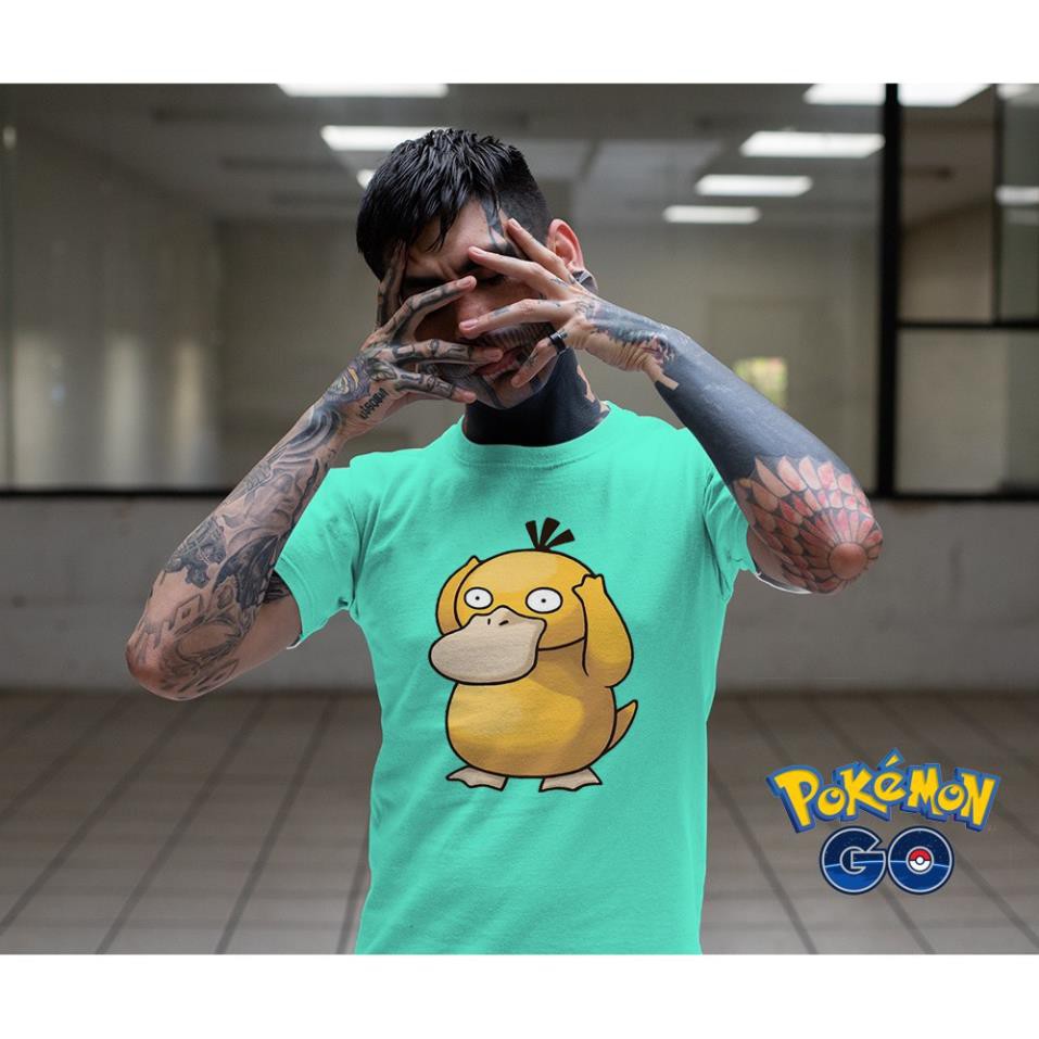 HOT- Áo thun Cotton Unisex - Game - Pokemon GO - Pokemon Koduck - giá tốt