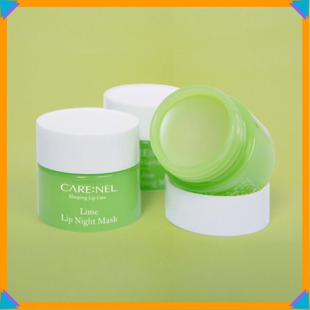 Mặt nạ ngủ môi dưỡng ẩm và tẩy tế bào chết hương chanh – Care:nel Lip Sleeping Mask Lime