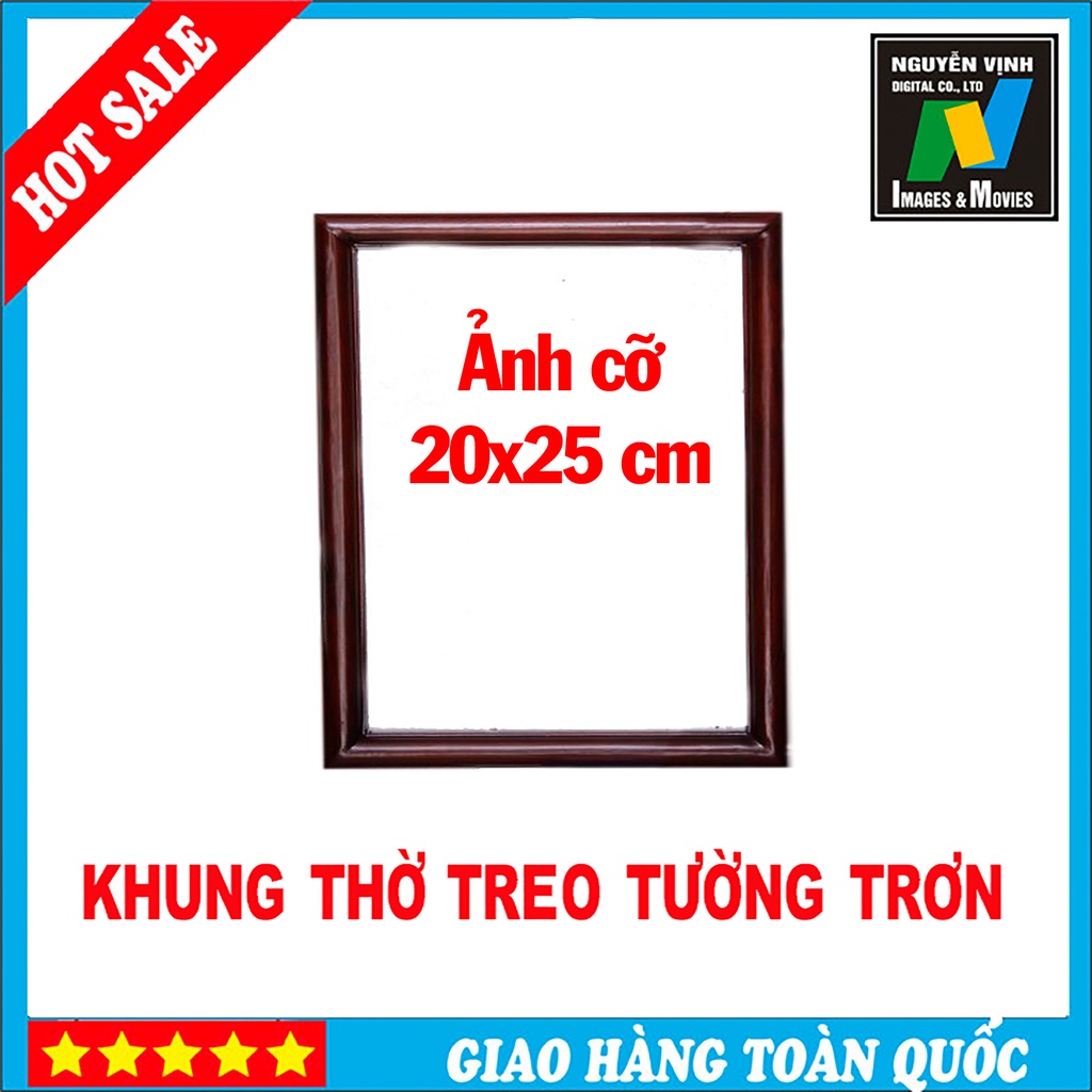 Khung Ảnh Thờ Bằng Gỗ Hương Khung Đơn để bàn hoặc Treo Tường Cỡ 20x25cm Họa Tiết Hoa Văn Độc Đáo Tại Nguyễn Vịnh Digital