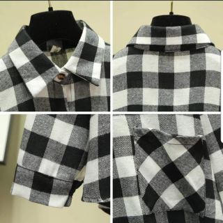 Áo sơ mi caro oversize ulzzang
