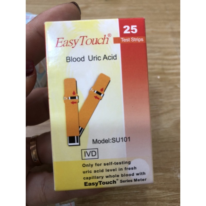 Que thử Axit Uric Easy Touch GCU- thử Gout lọ 25 que