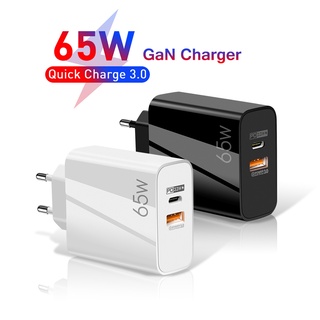 Củ sạc nhanh 65W QC 3.0 32W PD 33W GaN điện thoại máy tính bảng cáp type C 6A