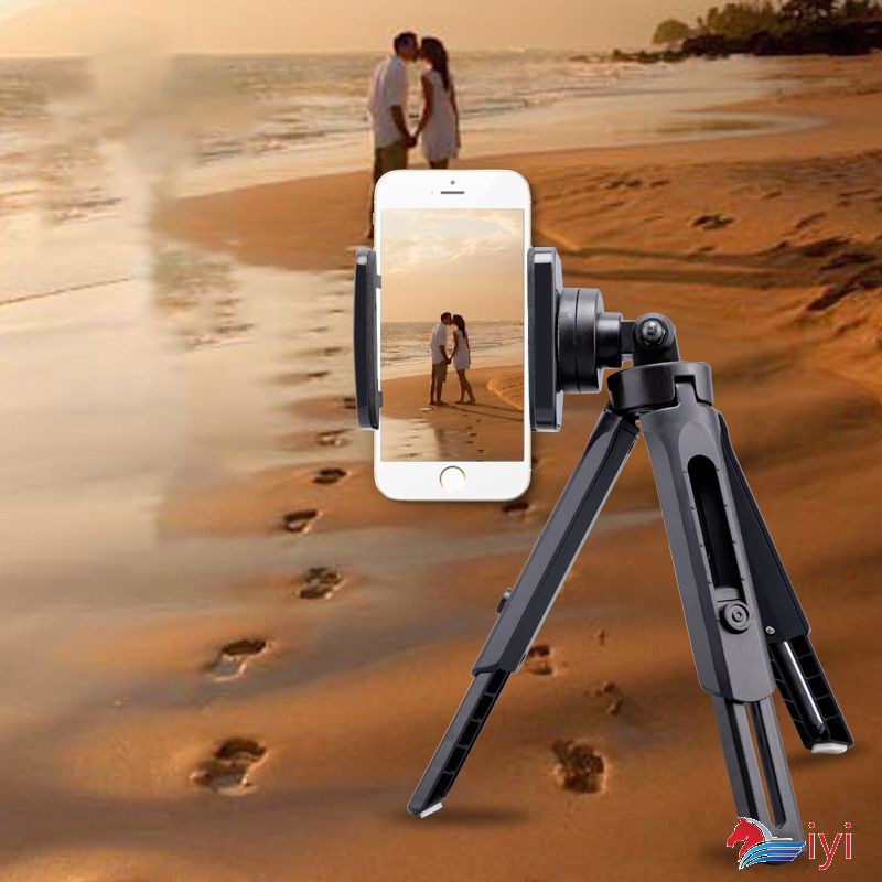 【New】 Mini Tripod Stand with Phone Clip Holder 6 Inch For Smartphone Video Tripod Stand Handle Grip For Phone Live Hot selling 【ziyi】