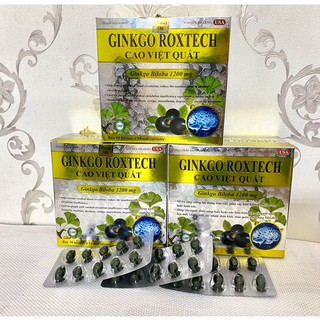 VIiên uống bổ não GINKGO BILOBA 1200mg CAO VIỆT QUẤT giúp bổ não, tăng cường trí nhớ - Hộp 100 viên