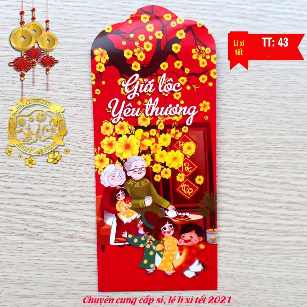 Bao Lì Xì Tết 2021 hoạt hình (Set 20 CÁI) đẹp giá rẻ sỉ tphcm Đã Phối Họa Tiết GUSAN