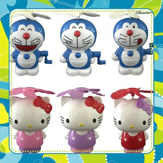 Quạt quay tay mini hình mèo hello kitty - 5968