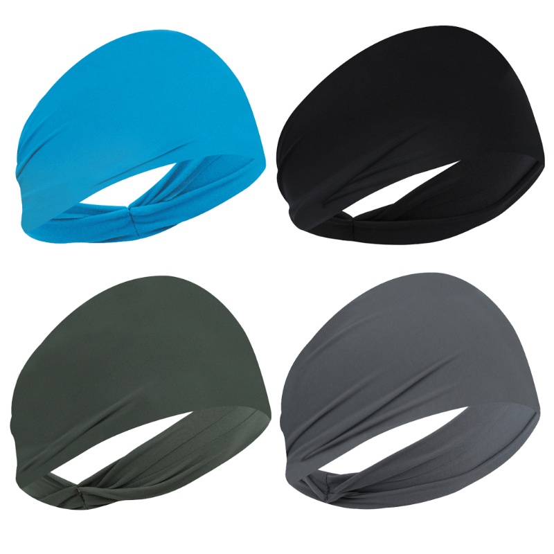 Bộ 4 Băng Đô Co Giãn Chống Trượt Chống Mồ Hôi Dùng Tập Thể Thao Cho Nam