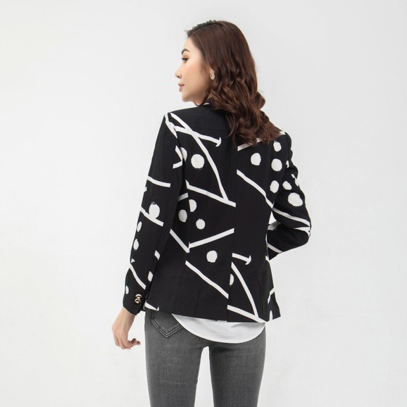 [Mã FAMALLT5 giảm 15% đơn 150k] Áo vest đen họa tiết Elise | BigBuy360 - bigbuy360.vn