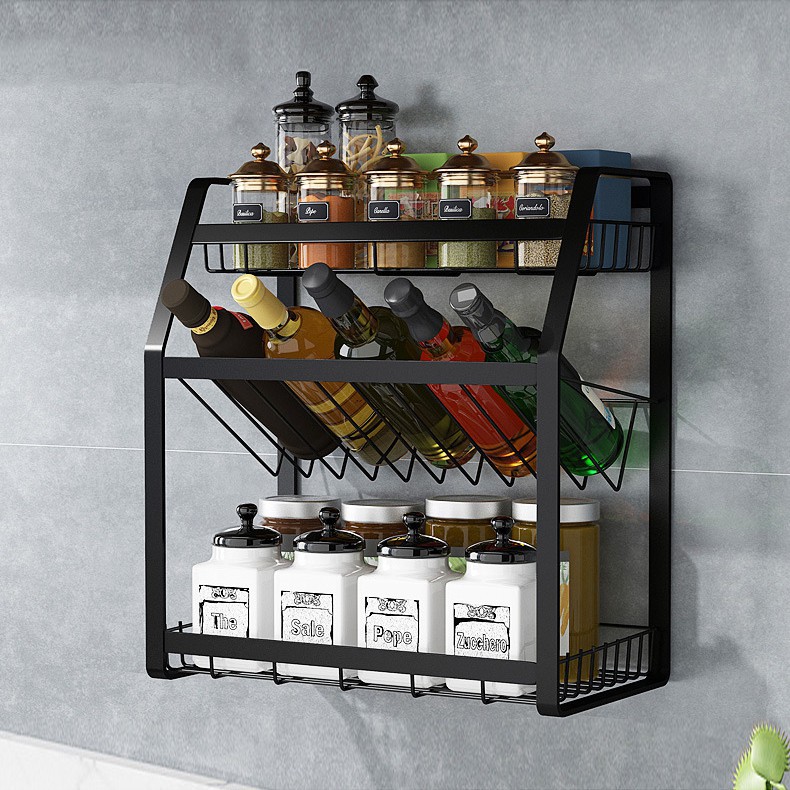 Kệ Gia Vị 3 Tầng, Kệ Để Đồ Nhà Bếp Sơn Tĩnh Điện