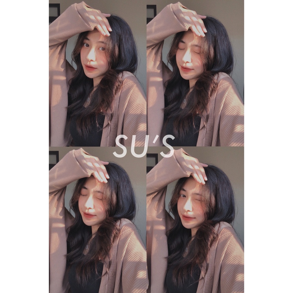 Áo cardigan trơn cúc dọc hạt A1913 SUSTORE