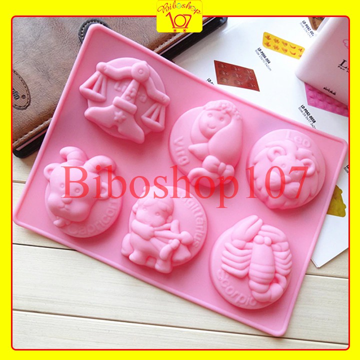 Khuôn silicon làm bánh, thạch, rau câu, socola 12 Cung Hoàng Đạo