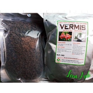 Gói 1kg vermis - phân trùn quế dạng viên tan chậm