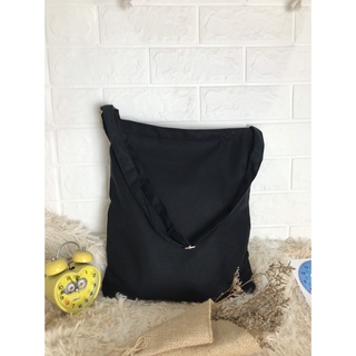 Túi tote đeo chéo, đeo vai chất liệu vải canvas có khóa kéo
