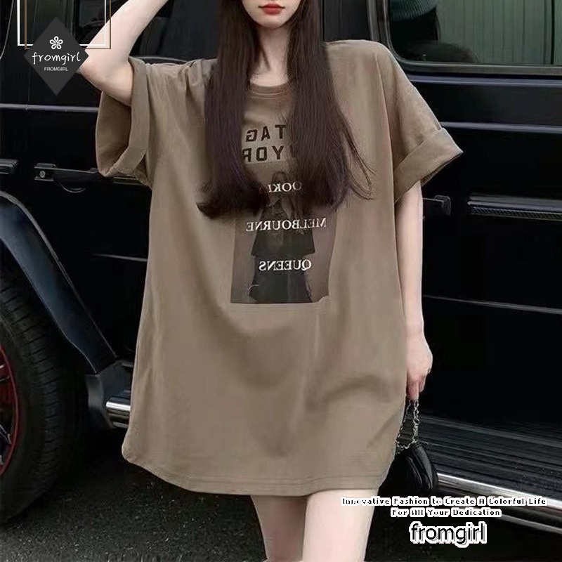 Áo Thun Tay Lửng Dáng Rộng Dài Vừa Đến 200kg Cho Nữ