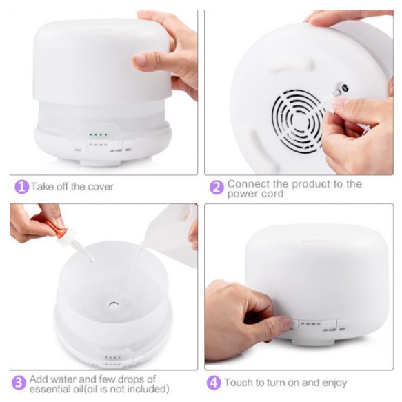 Máy xông tinh dầu xông phòng, máy xông nhiều màu,đèn xông tinh dầu thơm phòng