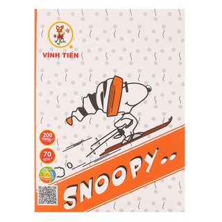 Tập - Vở học sinh - Vibook Snoopy - 96 trang, 200 trang (combo 5 cuốn)