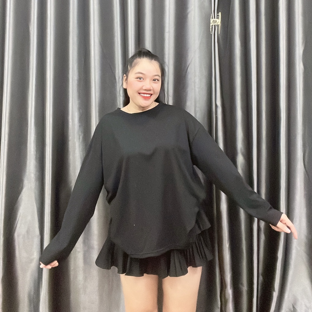 Áo Thun Trơn Tay Lỡ Phom Rộng Bigsize(58kg đến 95kg) Áo Phông Unisex Nam Nữ Bigsize Cô Nhỏ MÃ THUN TD &amp; THUN TN