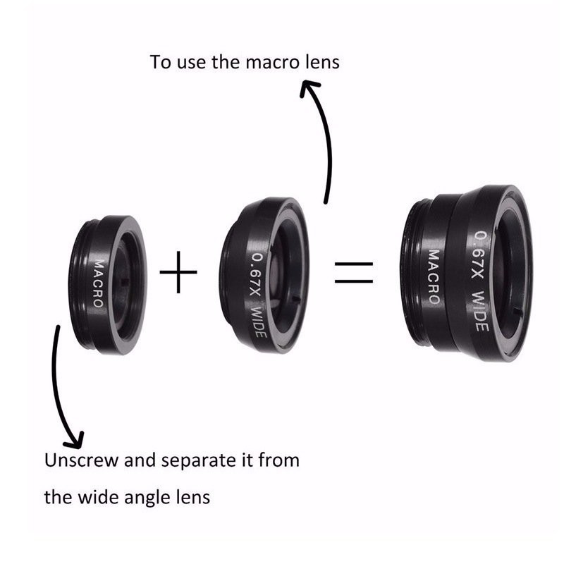 Len góc rộng universal clip lens