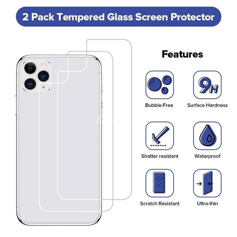 Bộ 2 kính cường lực siêu mỏng chống trầy bảo vệ màn hình cho for IPhone 11/11 Pro/11 Pro Max