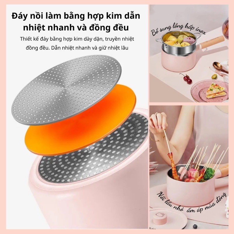 Nồi Chống Dính Màu Hồng Hello Kitty JoYoung Line Friends TLL1622DKX [CMART GIA DỤNG TIỆN ÍCH]