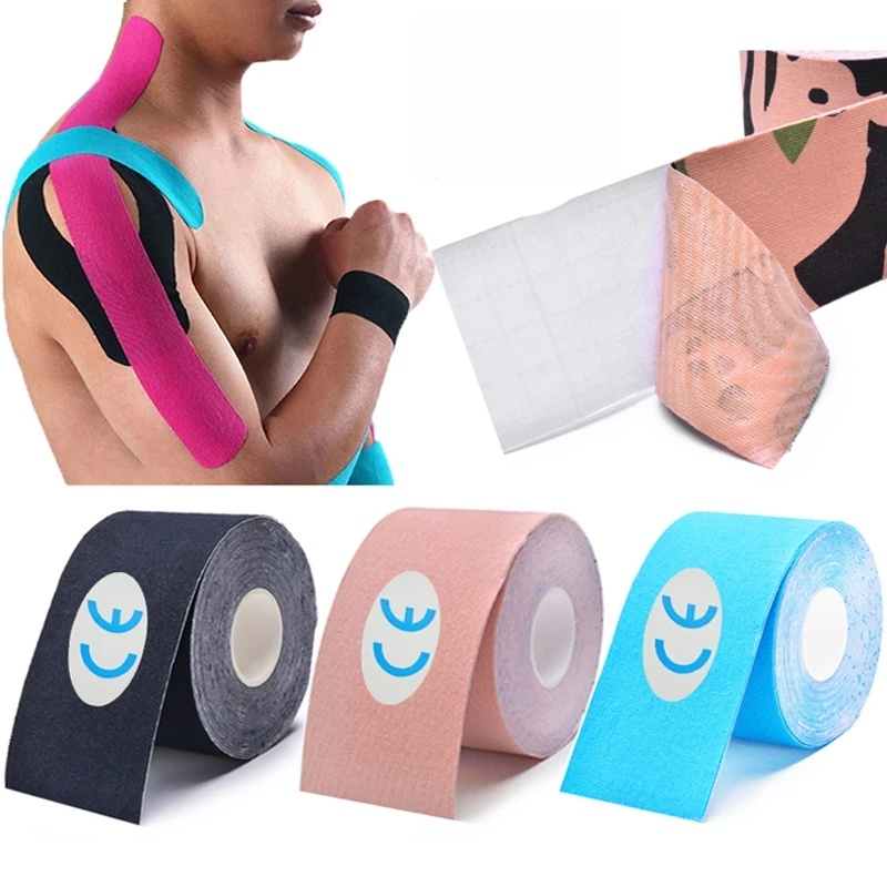 KINESIOLOGY TAPE (Hàng Mới Về) Băng Dán Bảo Vệ Cơ Bắp Khi Chơi Thể Thao