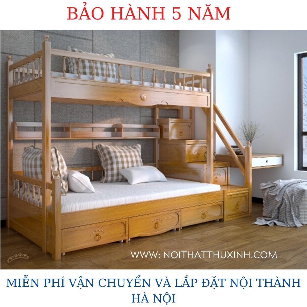 Giường tầng trẻ em màu hồng giường hai tầng cho bé