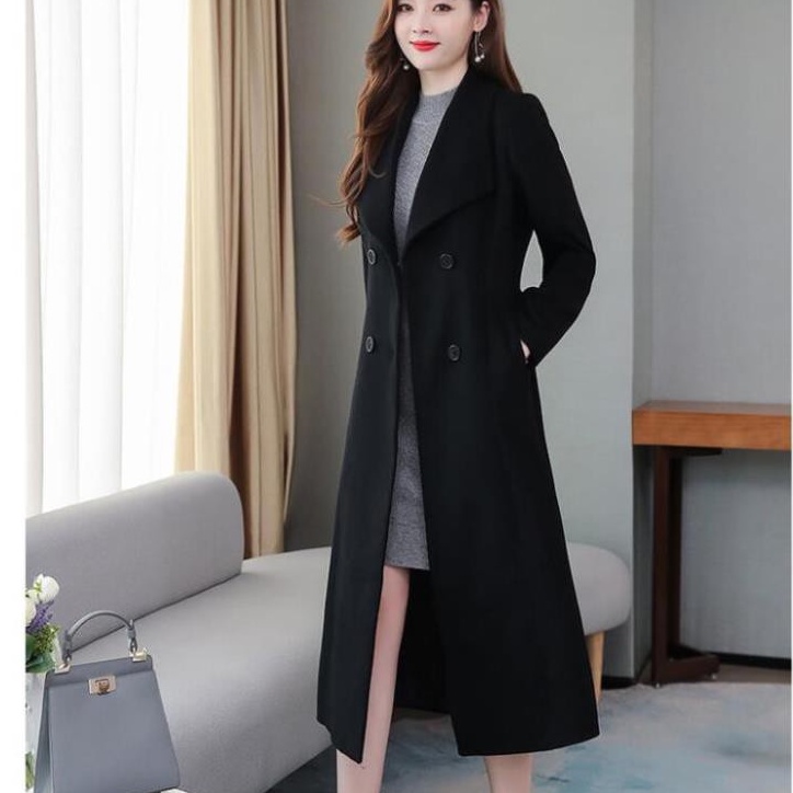 Áo Dạ Dáng Dài Cổ Bẻ Túi Chéo Hai Lớp Siêu Ấm - Áo Khoác Dài Siêu Ấm Cao Cấp Quảng Châu | BigBuy360 - bigbuy360.vn