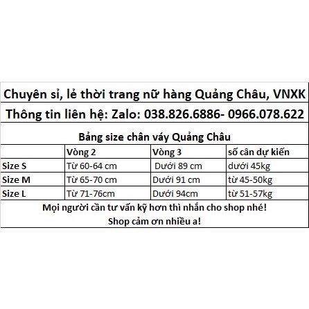 Chân Váy Da 2 Túi Kèm Đai Hàng Quảng Châu
