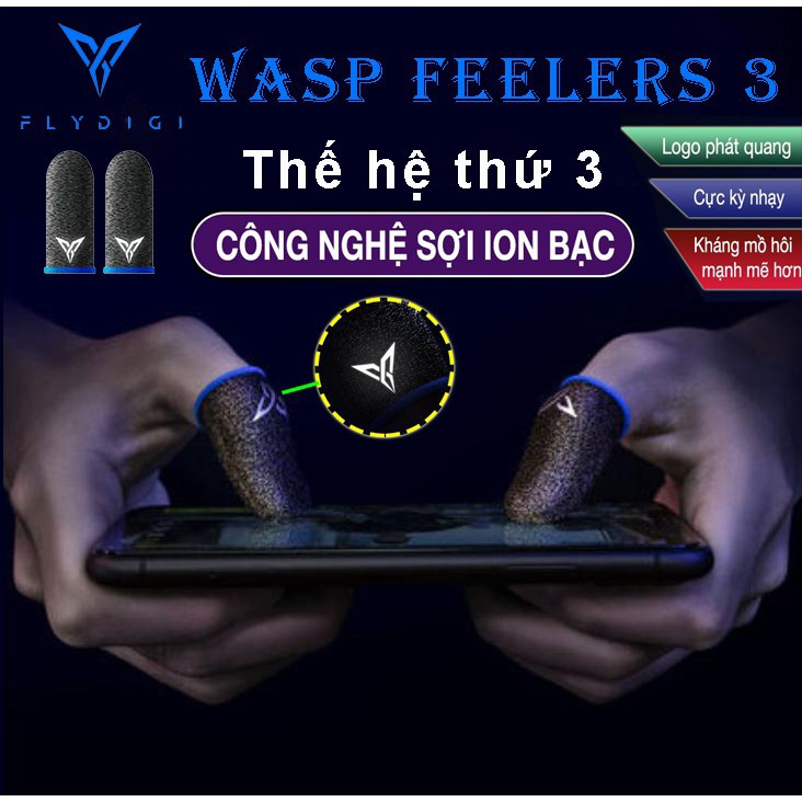Flydigi Wasp Feelers 3 | Găng tay chơi game PUBG, Liên quân, chống mồ hôi, cực nhạy, co giãn cực tốt