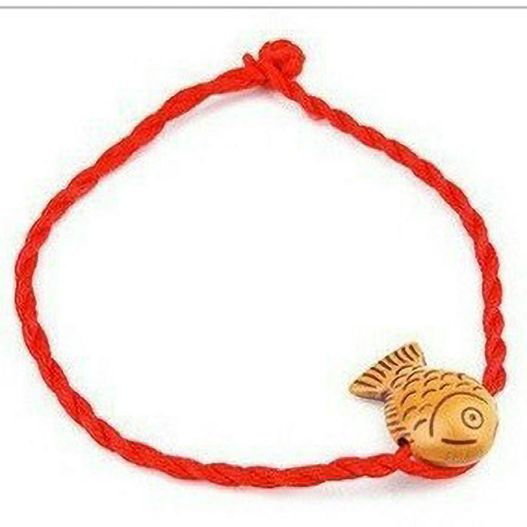 Vòng tay dây bện mặt giả gỗ đơn giản thời trang